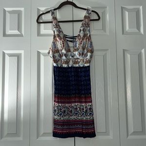 Patterned low cut dress